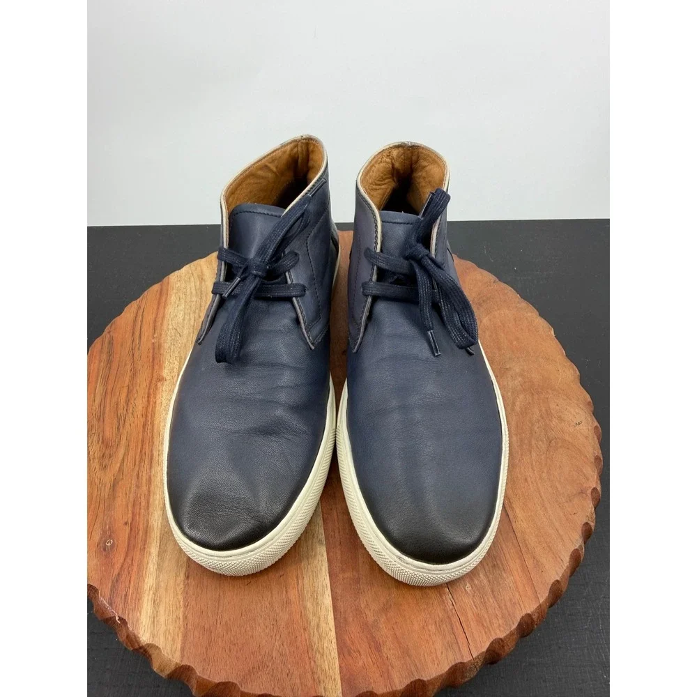 Blake‎ McKay Owens Chukka Boot Mens Size 8 Navy Blue Leather Mid Top Sneaker
